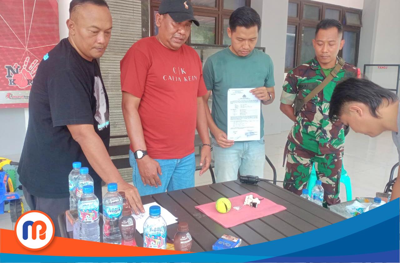 Kepala Lapas Narkotika Kelas IIA Pamekasan, Fathorrosi, Ferda Risal, anggota Koramil 01 Kecamatan Kota Pamekasan