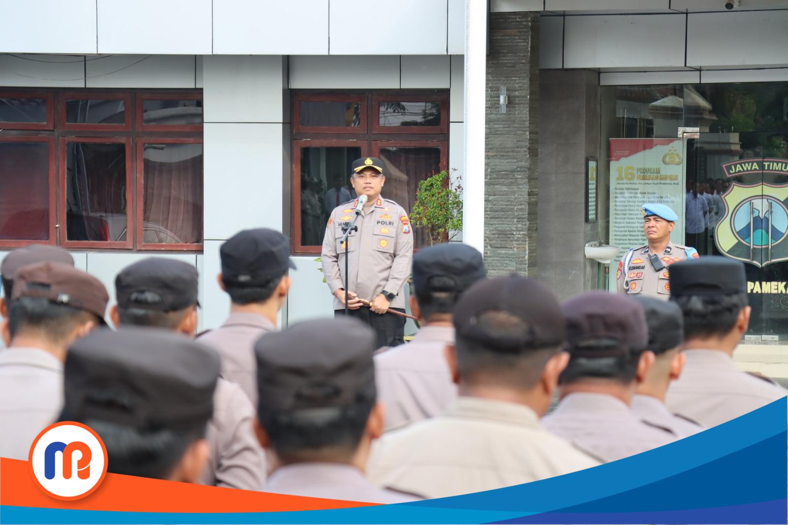 Kapolres Pamekasan, AKBP Hendra Eko Triyulian, saat memberikan sambutan di salah satu tempat di Kabupaten Pamekasan