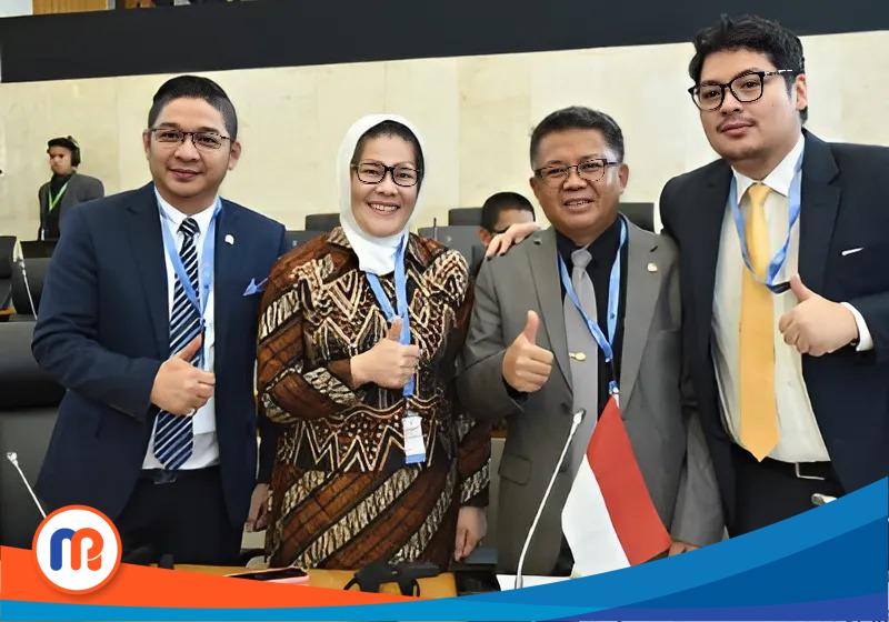 Anggota BKSAP DPR RI, Eva Monalisa, di sela-sela mengikuti 4th Meeting of the Committee of Muslim Communities and Minorities di Gedung DPR RI, Kompleks Parlemen, Senayan, Jakarta, Senin (12/05/2025)