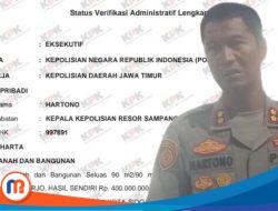 AKBP Hartono Jadi Kapolres Terkaya se-Madura dengan Harta Kekayaan Rp7,77 Miliar