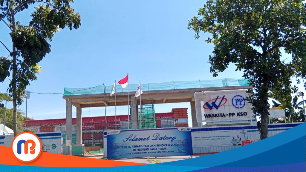 Halaman Stadion Gelora Madura Ratu Pamellingan (SGMRP) Pamekasan sudah mulai dioperasikan
