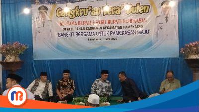 Bupati dan Wakil Bupati Pamekasan bersama Forkopimda dan OPD duduk bersama warga