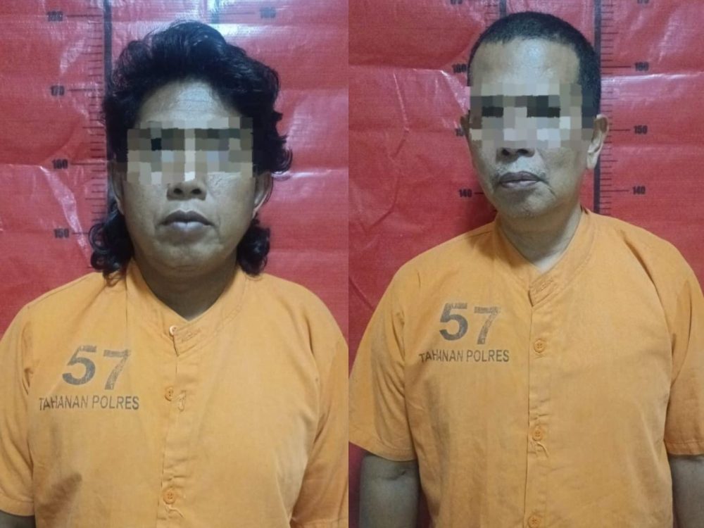 Dua pria, masing-masing SB (48), yang dikenal sebagai anggota LSM, dan JF (59), oknum Pegawai Negeri Sipil (PNS).