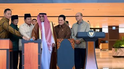 Presiden Prabowo Subianto meresmikan Terminal Khusus Haji dan Umrah 2F di Bandara Soekarno-Hatta, Minggu (04/05/2025)