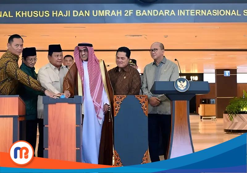 Presiden Prabowo Subianto meresmikan Terminal Khusus Haji dan Umrah 2F di Bandara Soekarno-Hatta, Minggu (04/05/2025)