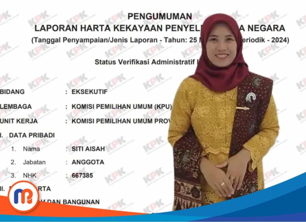 Tangkapan layar LHKPN milik komisioner KPU Sampang, Siti Aisah