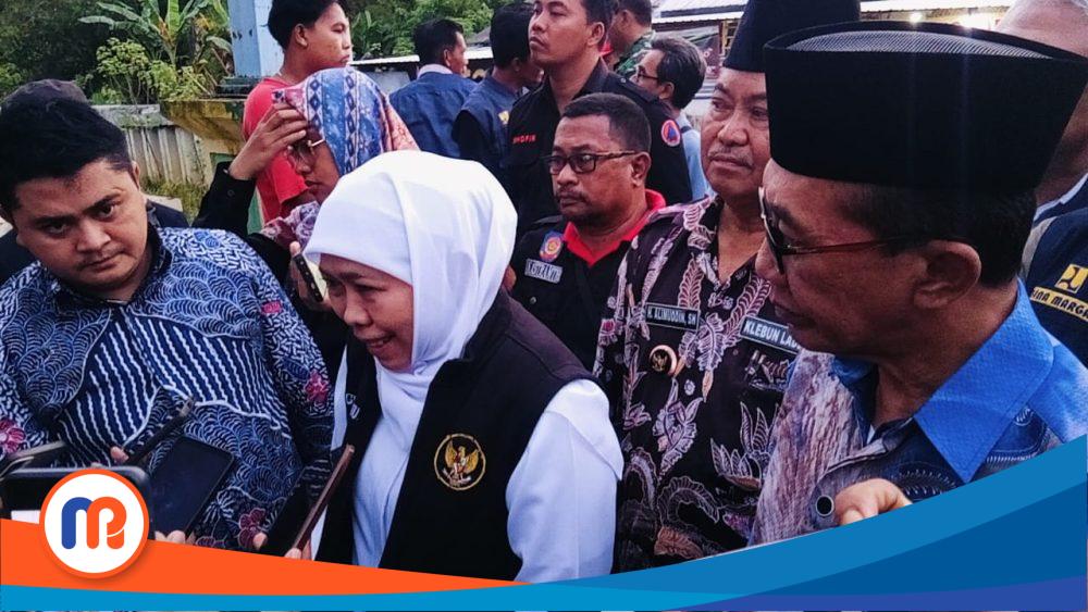 Gubernur Jawa Timur, Khofifah Indar Parawansa, meninjau langsung 14 titik sungai Rawan banjir