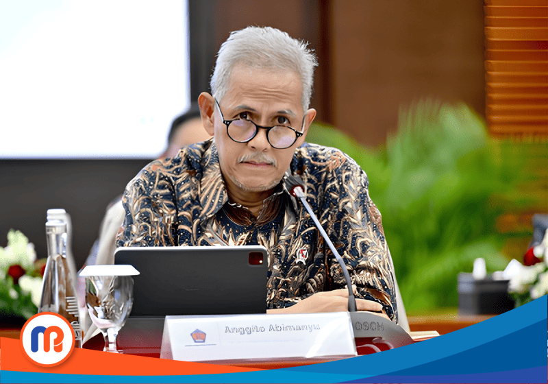 Anggito Abimanyu, Wakil Menteri Keuangan, saat menyampaikan keterangan dalam konferensi pers APBN KiTA di Jakarta, Selasa, 17 Juni 2025.