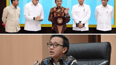 Bahlil Lahadalia, Menteri Energi dan Sumber Daya Mineral, dan Bambang Haryadi, Wakil Ketua Komisi XII DPR RI
