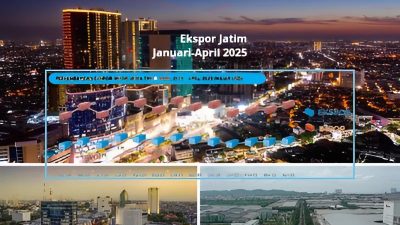 Ilustrasi nilai ekspor Jatim periode Januari-April 2025. Menurut data BPS Jatim mencapai US$8,31 miliar atau naik 2,27 persen dibandingkan periode yang sama tahun 2024
