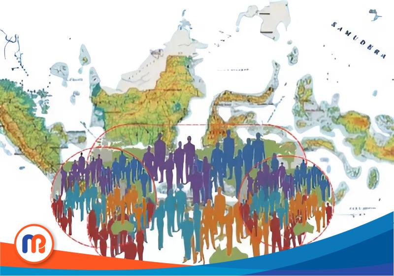 Ilustrasi dinamika penduduk Indonesia pada tahun 2024-2025