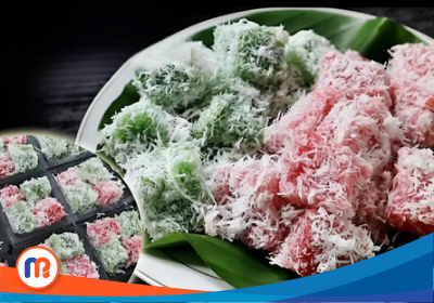 Tangkapan layar menunjukkan cenil, jajanan tradisional berbahan tepung yang tetap digemari lintas generasi. Teksturnya yang kenyal dan rasa manisnya membuatnya bertahan di tengah serbuan kudapan modern.