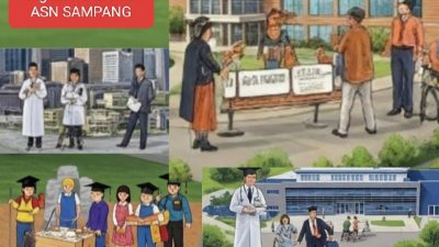 Ilustrasi perkembangan jumlah dan tingkat pendidikan Aparatur Sipil Negara (ASN) Pemerintah Kabupaten (Pemkab) Sampang, Madura, Jawa Timur (Jatim), pada tahun 2023-2024