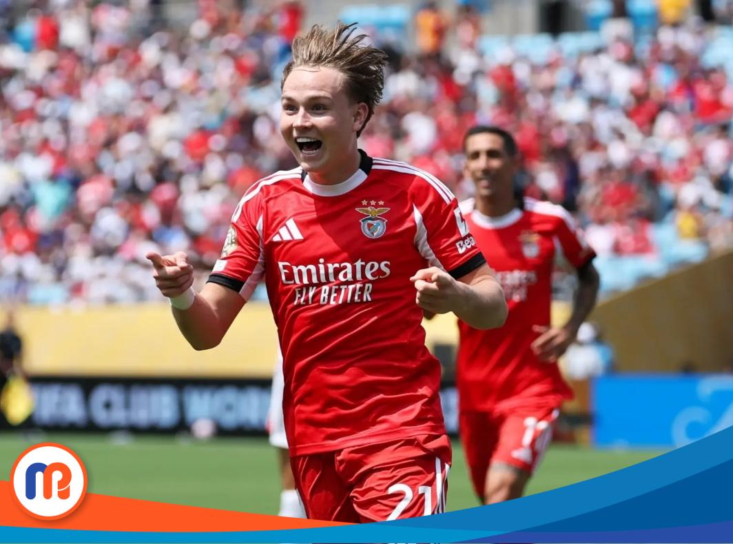 Andreas Schjelderup, penyerang asal Norwegia yang memperkuat SL Benfica, mencetak satu-satunya gol ke gawang FC Bayern München yang dikawal Manuel Neuer pada menit ke-13.