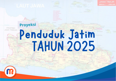 Ilustrasi proyeksi penduduk di Provinsi Jawa Timur pada tahun 2025. Berdasarkan data BPS Jawa Timur, yang dirilis 23 Februari 2025, mencatat proyeksi total penduduk Jawa Timur 2025 mencapai 42,09 juta jiwa.