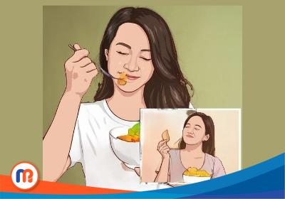 Ilustrasi orang yang lagi makan dan ngemil. Dua aktivitas ini memilki perbedaan