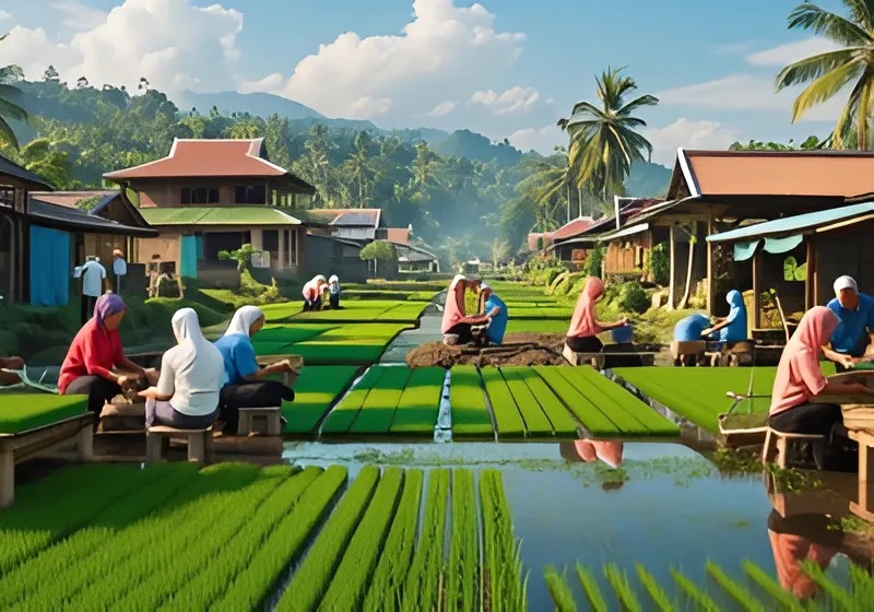 Ilustrasi pertumbuhan penduduk Kabupaten Pamekasan periode 2015-2024, yang menurut BPS Pamekasan mencapai 50.771 jiwa atau 5,94 persen