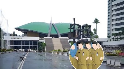 Kantor DPR RI, dimana Ahmad Irawan dan Ateng Sutisna, dimana anggota Komisi II DPR RI ini berkantor. Mereka menolak usulan perpanjangan usia pensiun ASN hingga usia 70 tahun