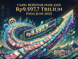 Uang Beredar Naik Jadi Rp9.597,7 Triliun pada Juni 2025