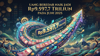 Uang Beredar Naik Jadi Rp9.597,7 Triliun pada Juni 2025