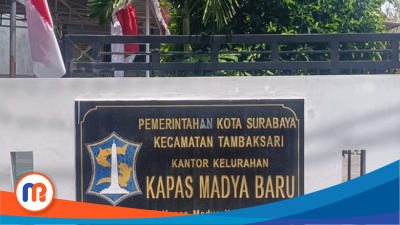 kantor kelurahan Kapas Madya Baru yang terletak di Jl. Kapas Madya II/54 Surabaya