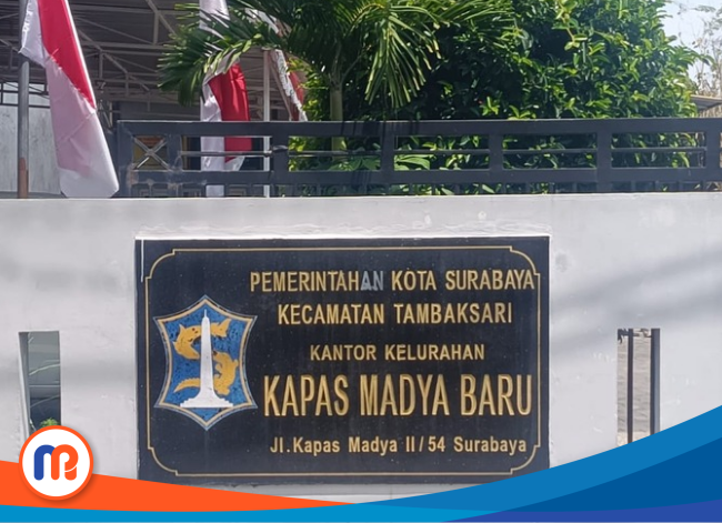 kantor kelurahan Kapas Madya Baru yang terletak di Jl. Kapas Madya II/54 Surabaya