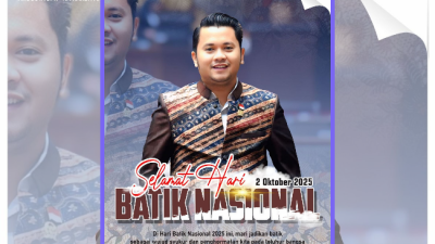 Pamflet ucapan Hari Batik Nasional dari DPR RI, Slamet Ariyadi