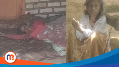 Potret memilukan nenek renta dan perempuan dirantai yang berada di satu atas di Desa Barunggagah Sampang