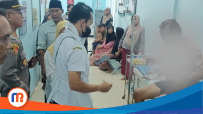 Korban begal (Driverl Gojek) dengan luka bakar disekujur tubuhnya saat dirawat di RSUD Muhammad Zyn
