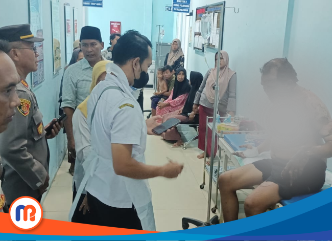 Korban begal (Driverl Gojek) dengan luka bakar disekujur tubuhnya saat dirawat di RSUD Muhammad Zyn