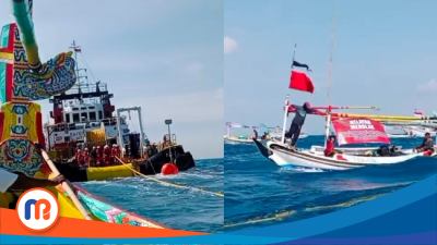 Ratusan Nelayan Ketapang Sampang Kepung Kapal Petronas: Tolak Survei Migas di Hari Ulang Tahun Presiden Prabowo