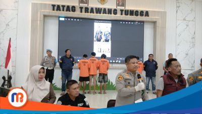 Kapolres Pamekasan, AKBP Hendra Eko Triyulianto, saat memimpin konfrensi pres