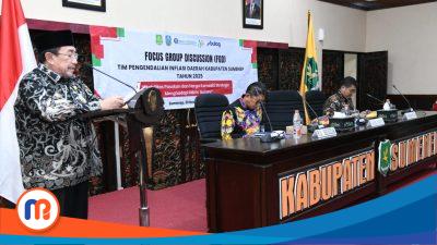 Wakil Bupati Sumenep, H Imam Hasyim saat menyampaikan sambutannya di Focus Group Discussion (FGD)