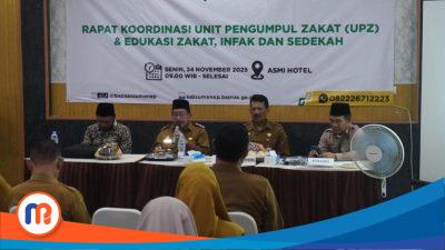 Wakil Bupati Sumenep, H Imam Hasyim saat menyampaikan sambutannya Rakor Baznas Sumenep