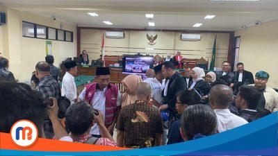 Suasana di ruang sidang pengadilan tipidkor juanda