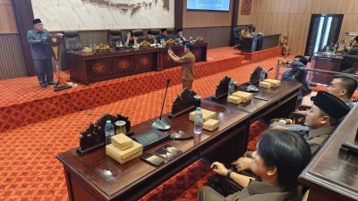 Potret DPRD Sumenep saat menggelar rapat paripurna soal tiga rancangan peraturan daerah (Raperda) strategis