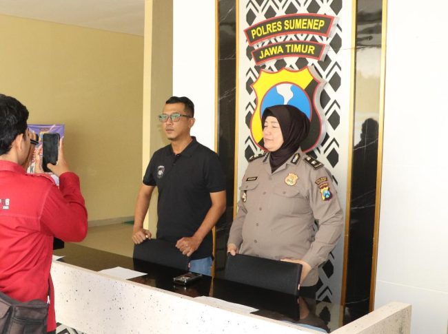 Kasat Reskrim Polres Sumenep AKP Agus Rusdiyanto saat menyampaikan press release kepada media