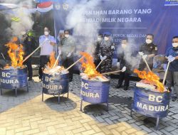 Bea Cukai Madura Musnahkan 21,7 Juta Batang Rokok Ilegal, Potensi Kerugian Negara Hampir Rp20 Miliar