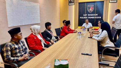 GMNI Pamekasan saat melakukan audiensi dengan pihak Polres setempat, (Doc. Shohebul Anam/Madurapers, 2026).